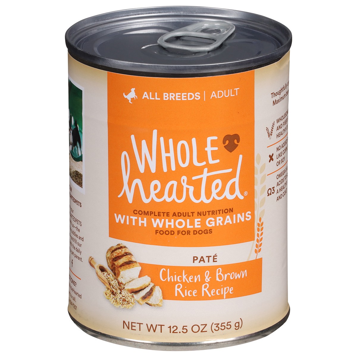 slide 1 of 13, Whole Hearted Adult All Breeds Chicken & Brown Rice Recipe Dog Food 12.5 oz, 12.5 oz