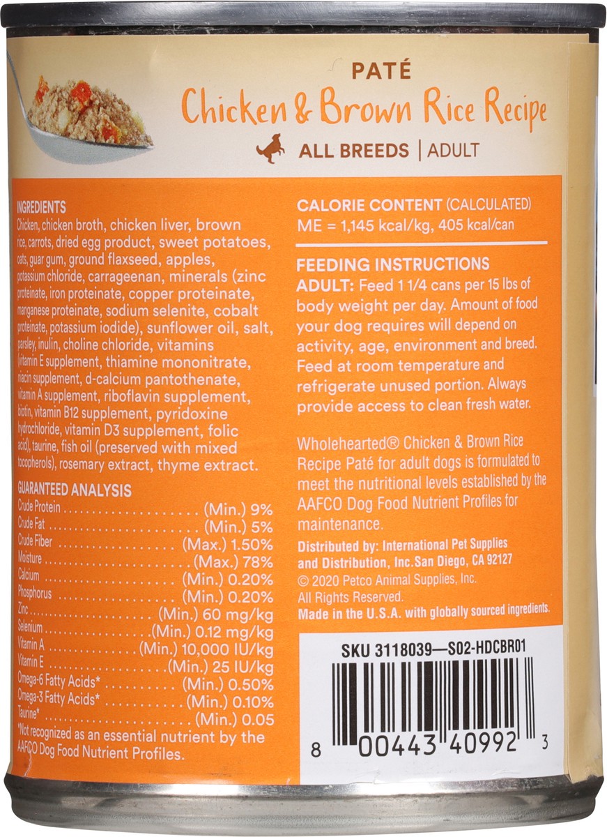 slide 5 of 13, Whole Hearted Adult All Breeds Chicken & Brown Rice Recipe Dog Food 12.5 oz, 12.5 oz
