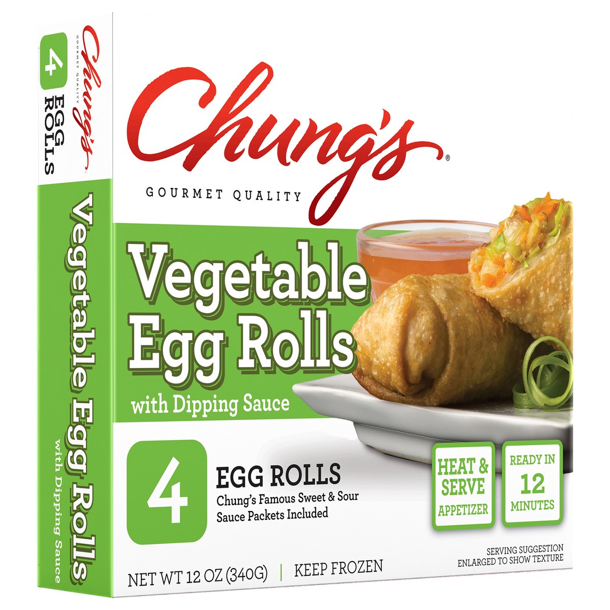 slide 3 of 8, Chung's Vegetable Egg Rolls, 12 oz
