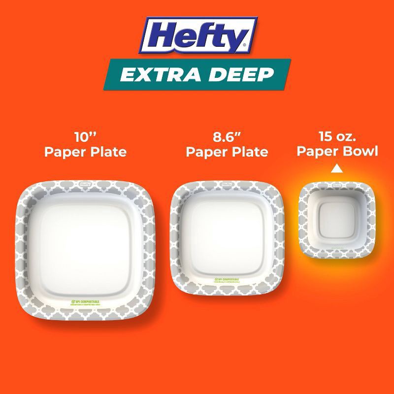 slide 4 of 8, Hefty 15 Fl Oz Extra Deep Paper Bowls 35 Each, 35 ct