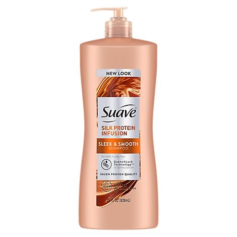 slide 1 of 1, Suave Shampoo Silk Protein Infusion, 28 oz