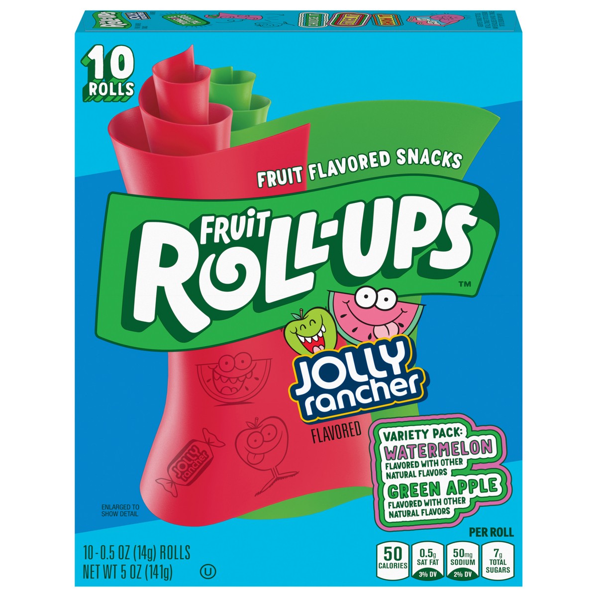 slide 6 of 13, Fruit Roll-Ups Fruit Flavored Snacks, Jolly Rancher, Variety Pack, 10 ct, 10 ct