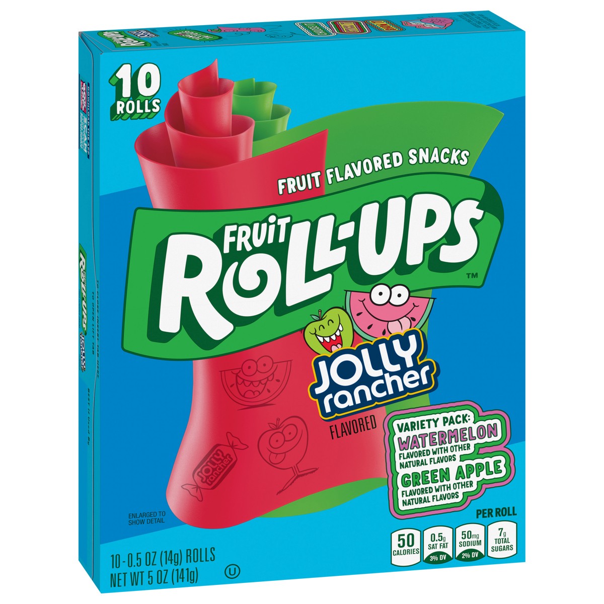 slide 10 of 13, Fruit Roll-Ups Fruit Flavored Snacks, Jolly Rancher, Variety Pack, 10 ct, 10 ct