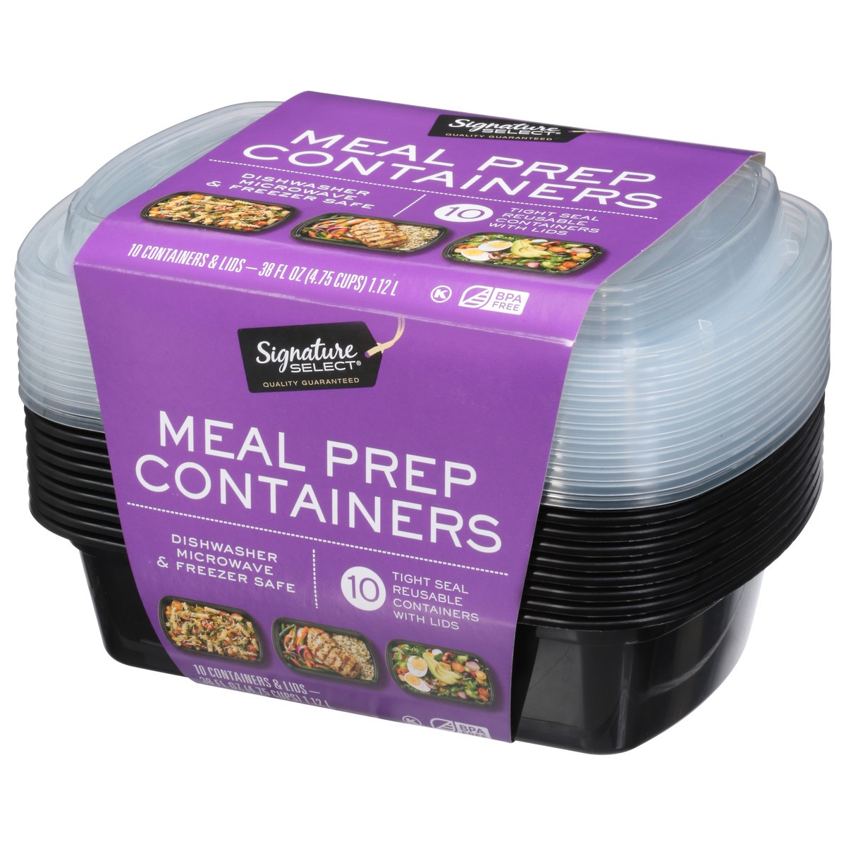 Signature Select Meal Prep Containers With Lids - 10 CT