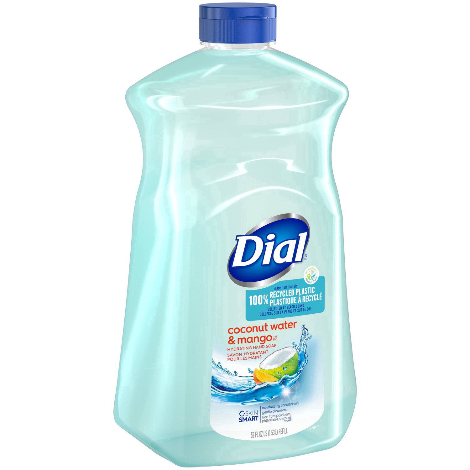 slide 28 of 43, Dial Liquid Hand Soap Refill, Coconut Water & Mango, 52 fl oz, 52 fl oz