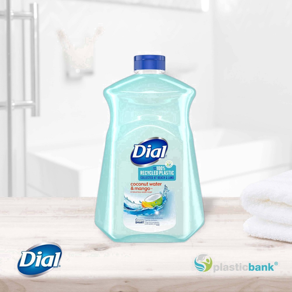 slide 31 of 43, Dial Liquid Hand Soap Refill, Coconut Water & Mango, 52 fl oz, 52 fl oz