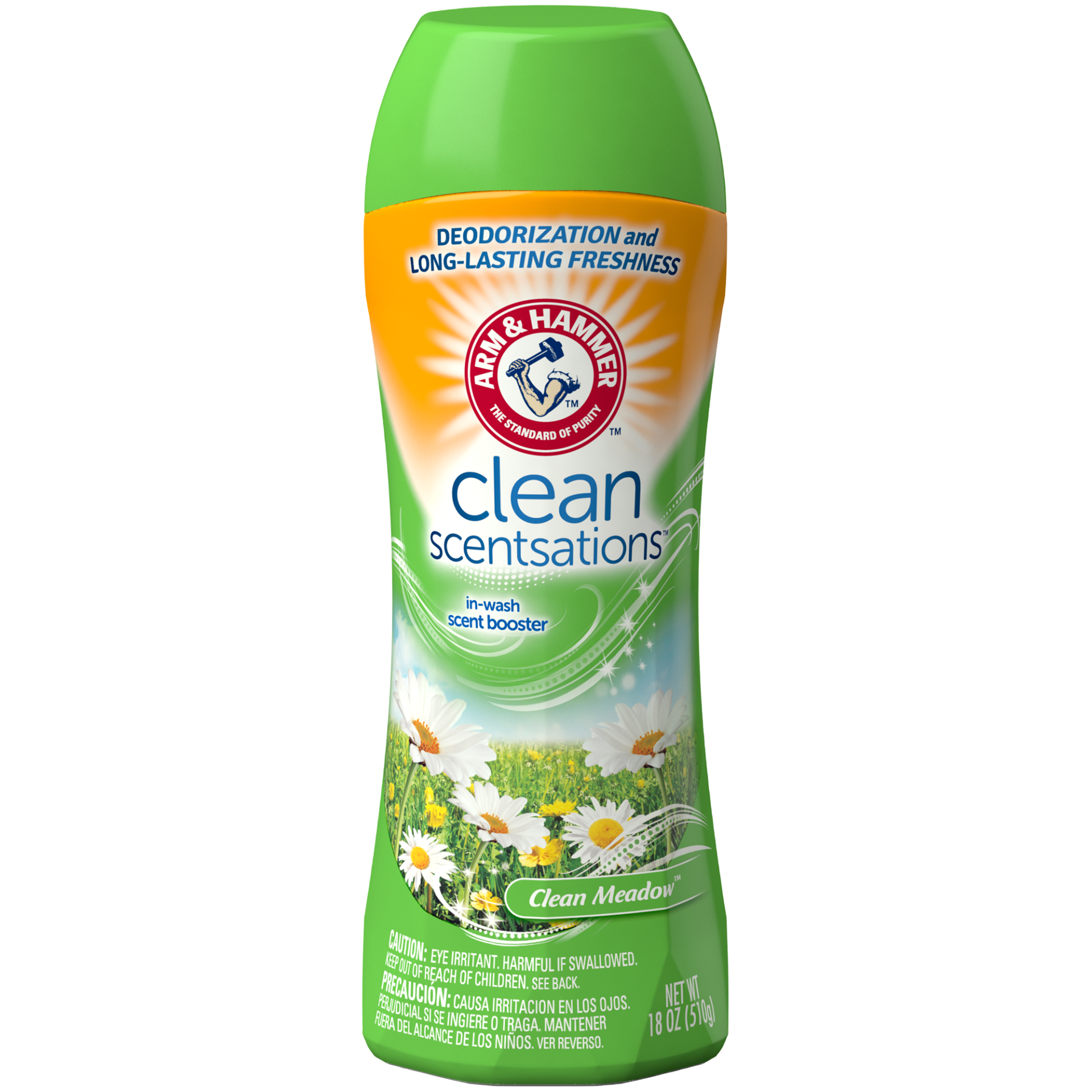 slide 1 of 1, ARM & HAMMER Arm & Hammer Clean Scentsations In-Wash Scent Booster Clean Meadow, 18 oz