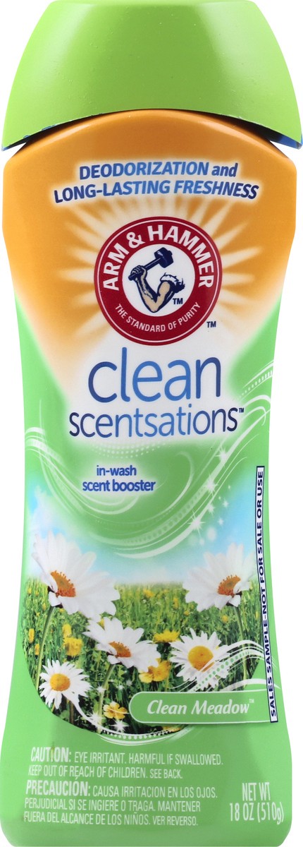 slide 5 of 6, ARM & HAMMER Scent Booster, In-Wash, Clean Meadow, 18 oz