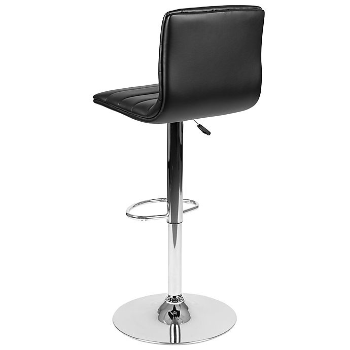 slide 7 of 13, Flash Furniture Contemporary Height Adjustable Vinyl Bar Stool - Black, 1 ct