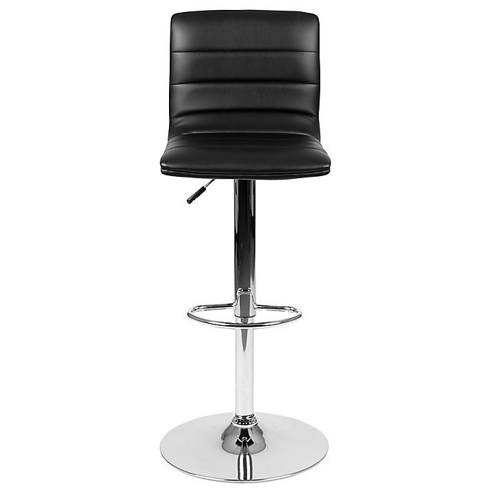 slide 11 of 13, Flash Furniture Contemporary Height Adjustable Vinyl Bar Stool - Black, 1 ct