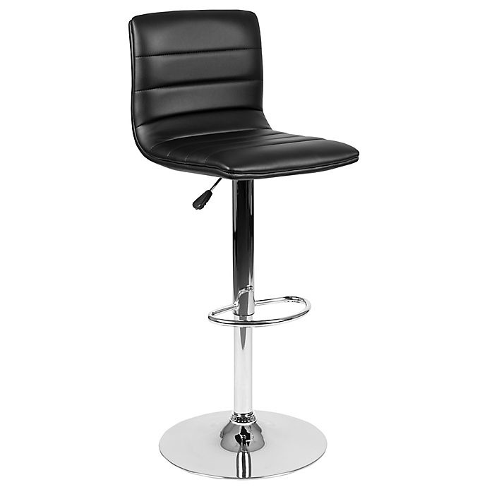 slide 1 of 13, Flash Furniture Contemporary Height Adjustable Vinyl Bar Stool - Black, 1 ct