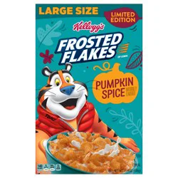 Kellogg''s Frosted Flakes Breakfast Cereal Pumpkin Spice, 8 Vitamins & Minerals, 15.4 oz