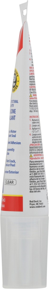 slide 2 of 9, Red Devil Clear 100% Silicon Sealant 2.8 fl oz, 2.80 fl oz