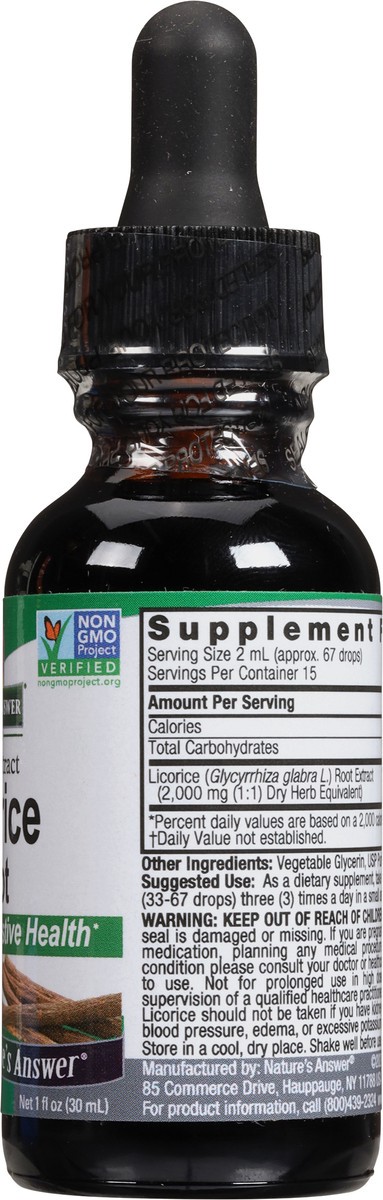 slide 8 of 9, Nature's Answer 2000 mg Fluid Extract Licorice Root 1 fl oz, 1 fl oz
