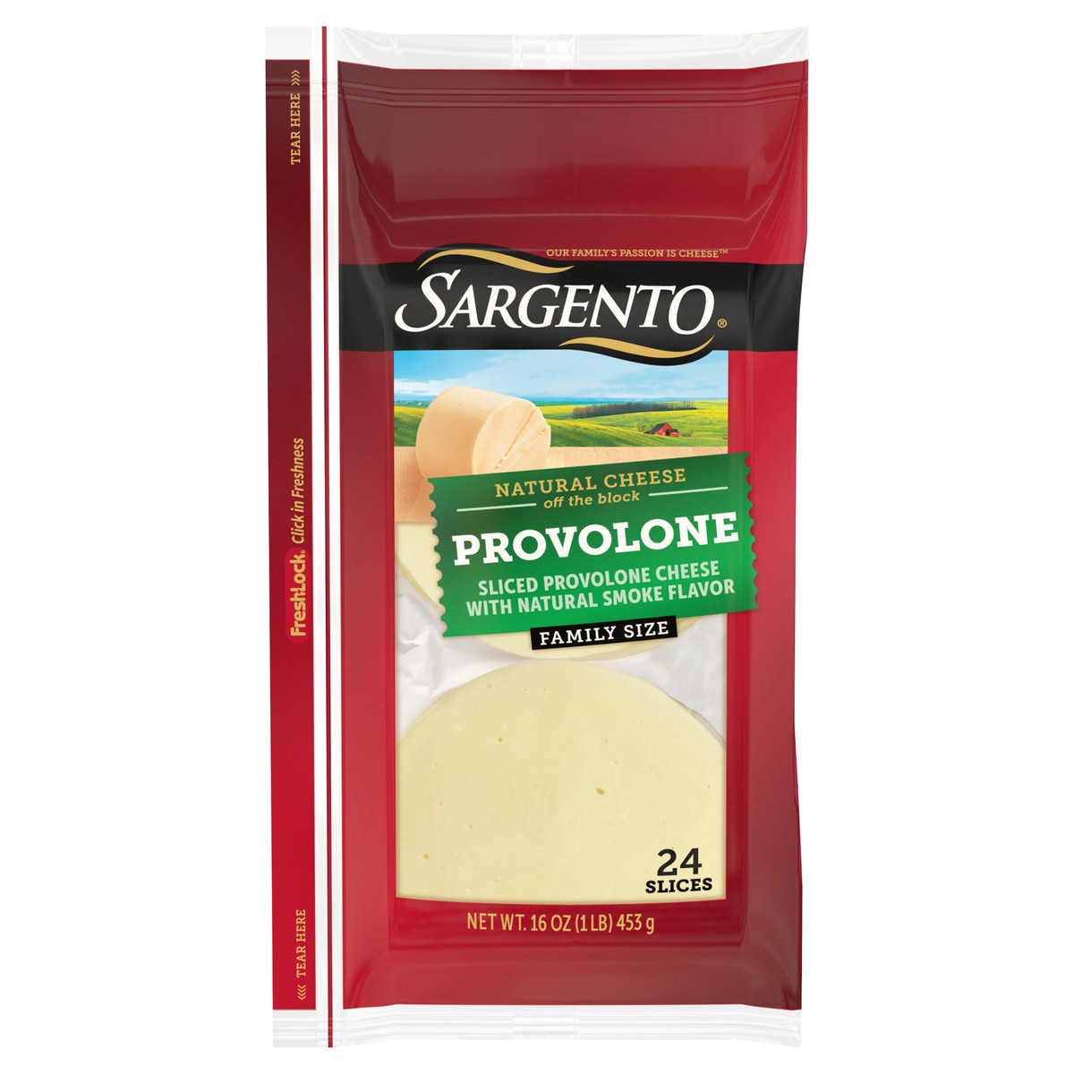 slide 1 of 9, Sargento Provolone with Natural Smoke Flavor Sliced Cheese, 24 Slices, 16 oz, 16 oz