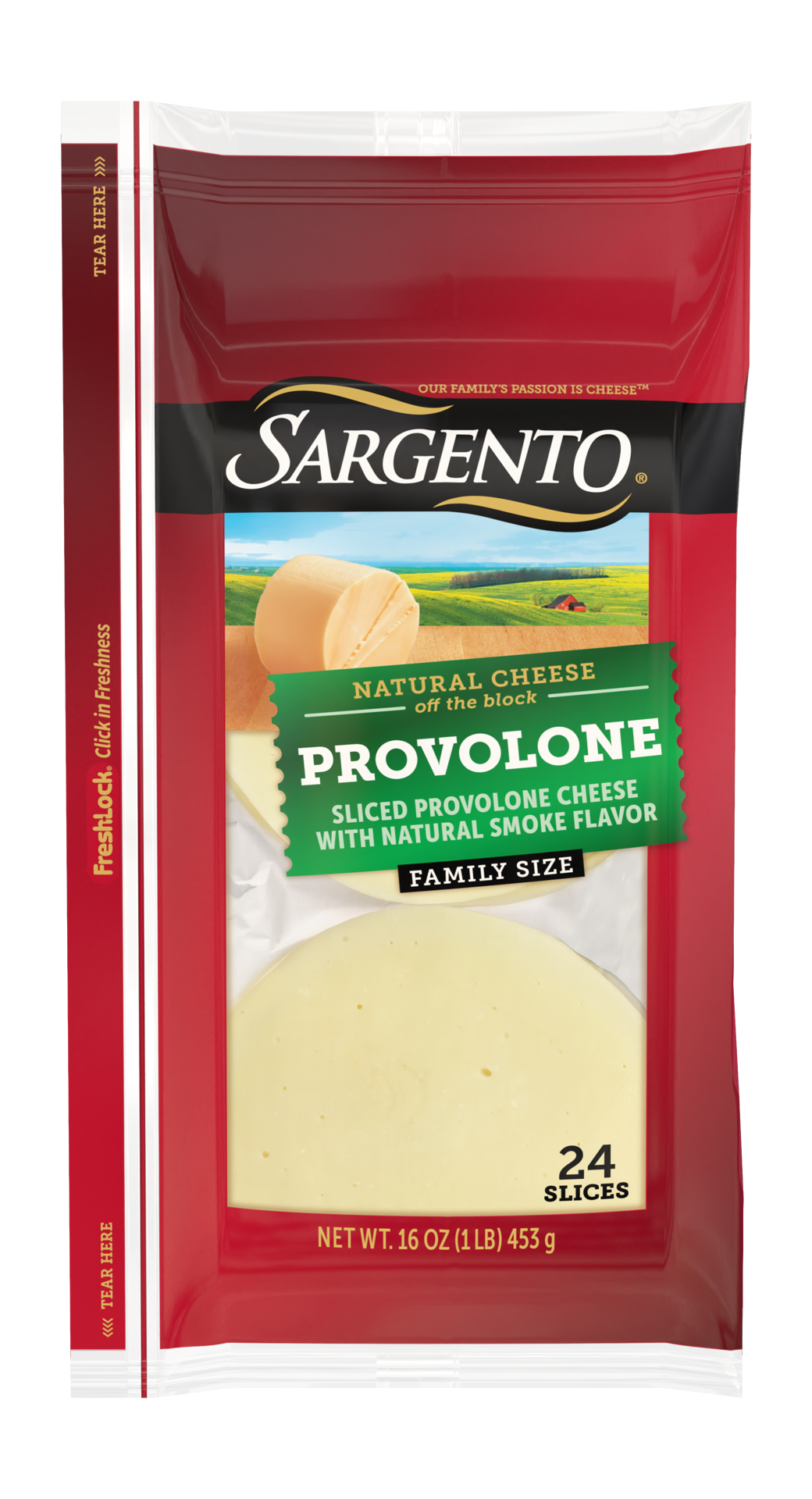 slide 1 of 9, Sargento Natural Provolone with Natural Smoke Flavor Sliced Cheese, 24 Slices, 16 oz, 24 ct; 16 oz