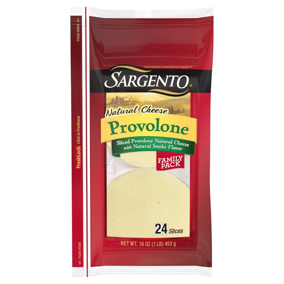 slide 1 of 9, Sargento Natural Sliced Smoked Provolone Cheese, 24 ct; 16 oz
