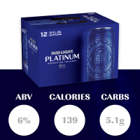 slide 20 of 23, Bud Light Platinum Beer 12 ea, 12 ct; 12 oz