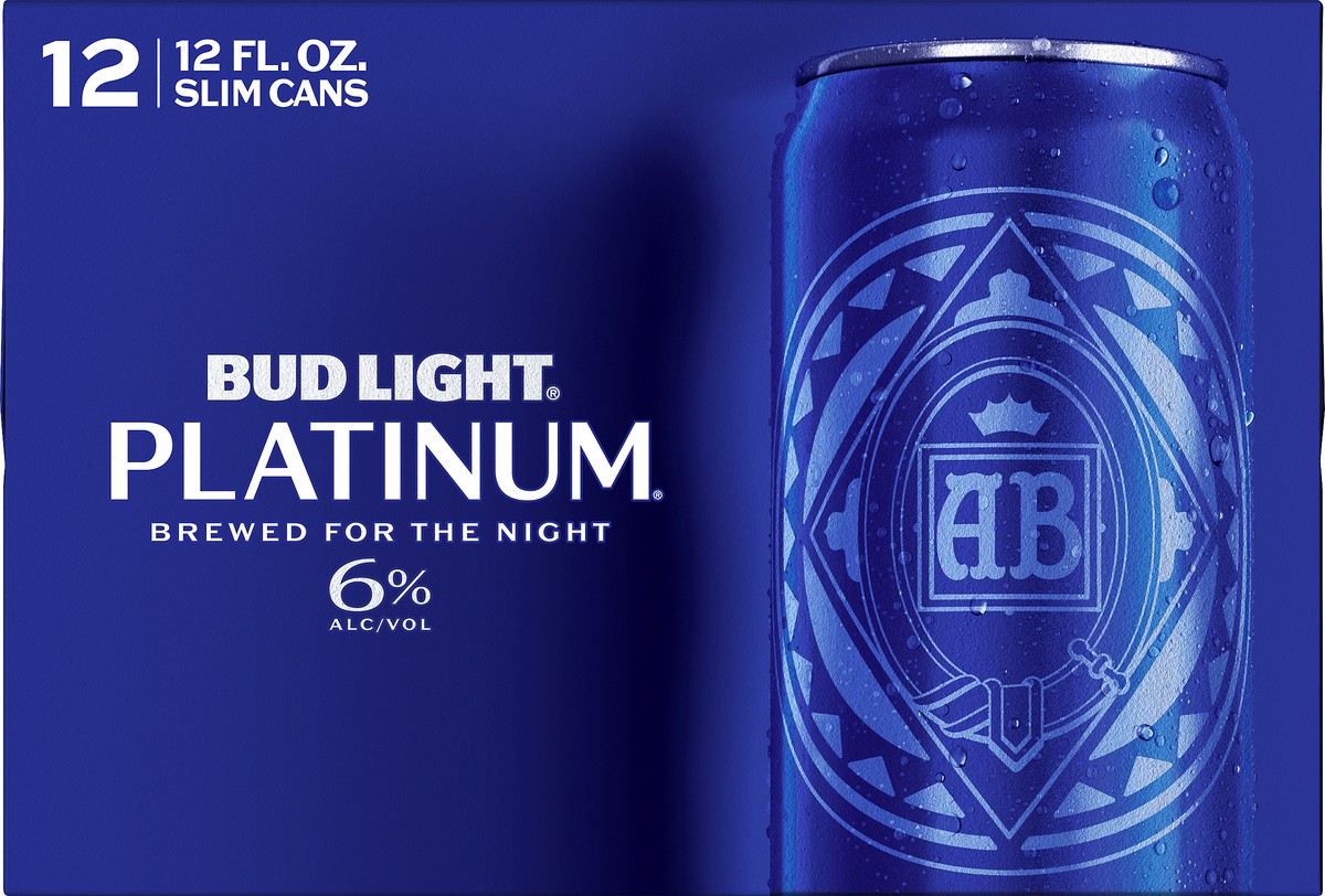 slide 1 of 23, Bud Light Platinum Beer 12 - 12 fl oz Cans, 12 ct; 12 oz