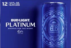 Bud Light Platinum Beer 12 - 12 fl oz Cans