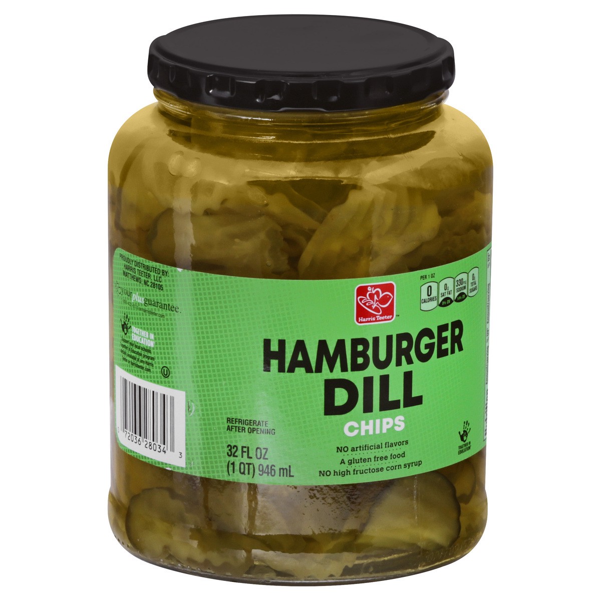 slide 3 of 11, Harris Teeter Pickle Hamburger Chips - Dill, 32 oz