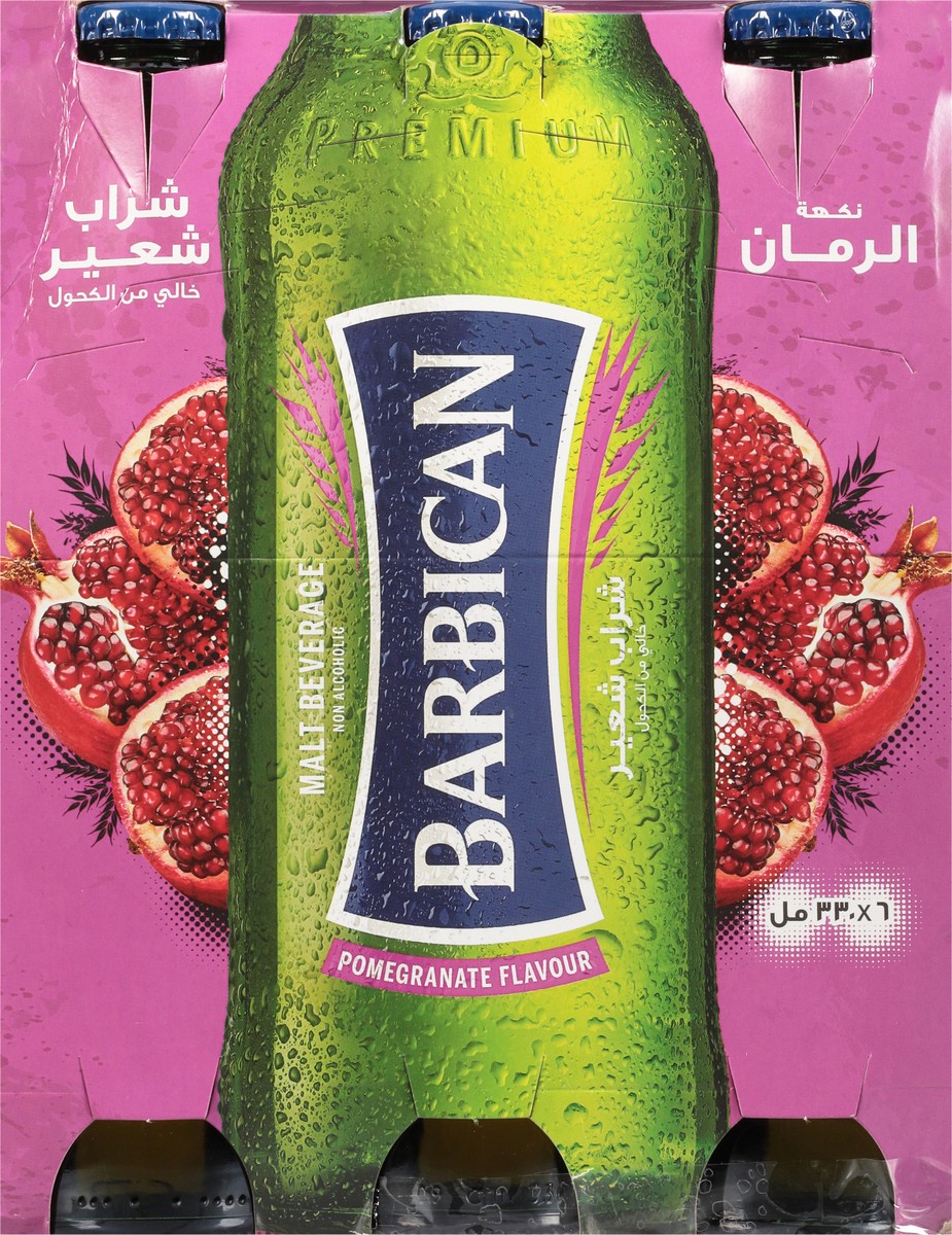 slide 9 of 12, Barbican Non Alcoholic Pomegranate Flavour Malt Beverage 6 - 330 ml Bottles, 6 ct; 330 ml