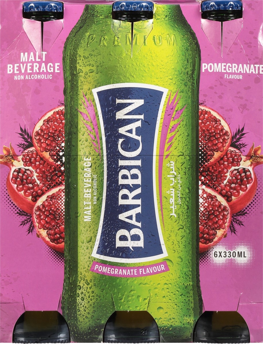 slide 2 of 12, Barbican Non Alcoholic Pomegranate Flavour Malt Beverage 6 - 330 ml Bottles, 6 ct; 330 ml
