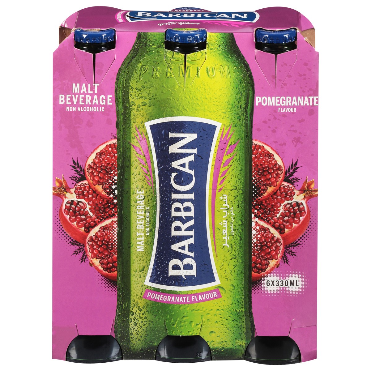 slide 1 of 12, Barbican Non Alcoholic Pomegranate Flavour Malt Beverage 6 - 330 ml Bottles, 6 ct; 330 ml