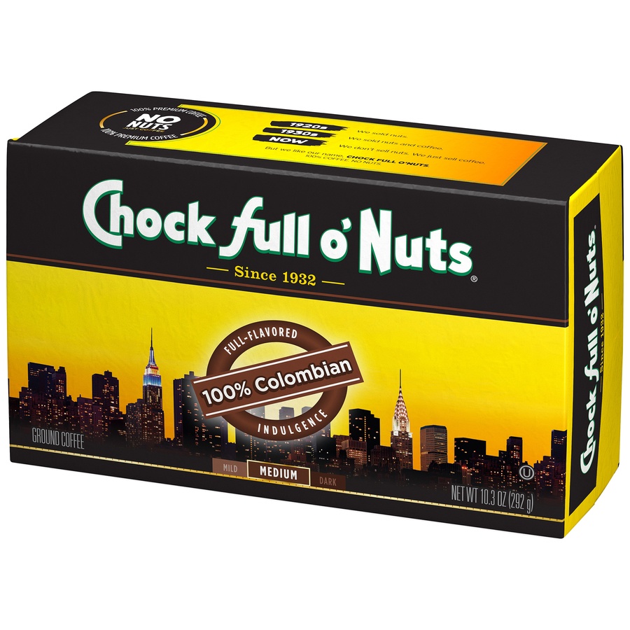Chock Full O' Nuts 100 Colombian Medium Ground Coffee 10.3 oz Shipt