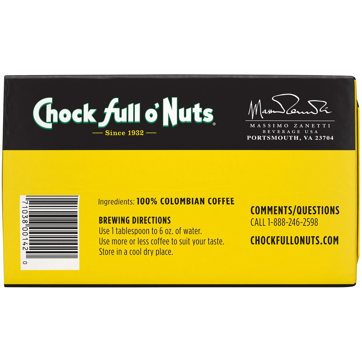 slide 8 of 12, Chock Full O' Nuts Chock Full o'Nuts 100% Colombian Medium Ground Coffee 10.3 oz. Brick, 10.3 oz