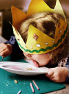 slide 1 of 1, Avanti Card Bday Little Girl Licking Pla, 1 ct