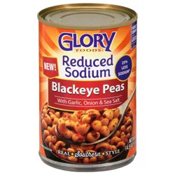 Glory Foods Reduced Sodium Southern Style Blackeye Peas with Garlic, Onion & Sea Salt 14.5 oz