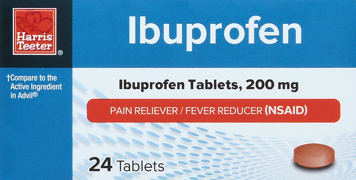 slide 4 of 4, Harris Teeter Ibuprofen Tablets, 24 ct