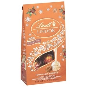 slide 1 of 1, LINDOR Holiday Snickerdoodle White Chocolate Candy Truffles With Smooth, Melting Truffle Center, 5.1 Oz, 1 ct