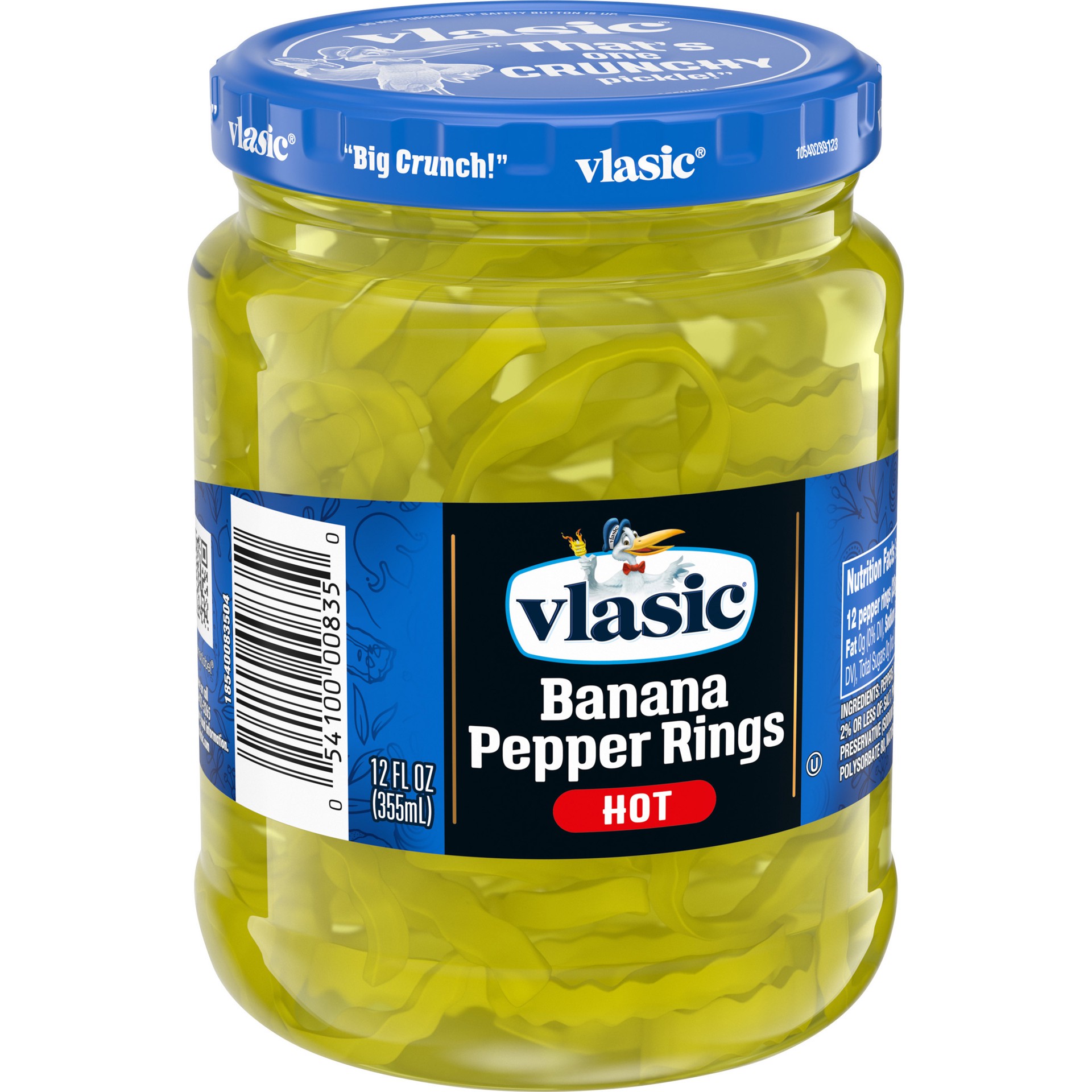 slide 3 of 5, Vlasic Hot Banana Pepper Rings Pickles 12 fl oz, 12 fl oz