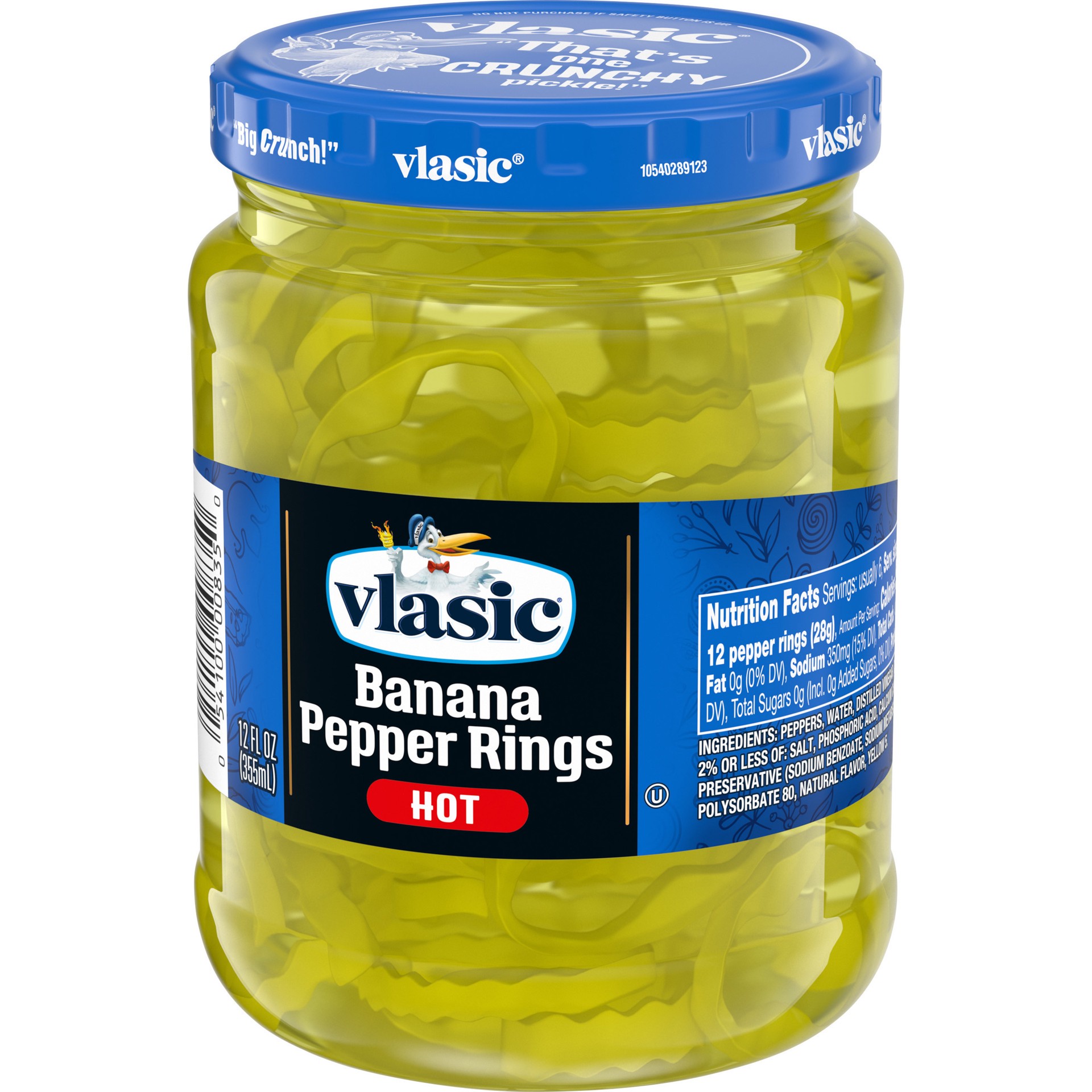 slide 2 of 5, Vlasic Hot Banana Pepper Rings Pickles 12 fl oz, 12 fl oz