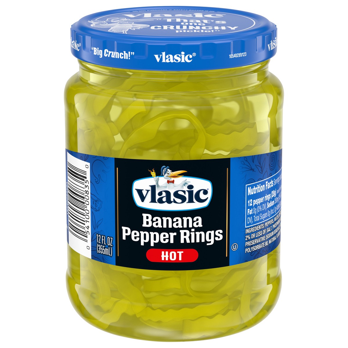 slide 1 of 5, Vlasic Hot Banana Pepper Rings Pickles 12 fl oz, 12 fl oz