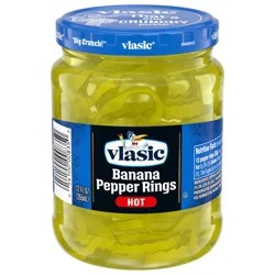 Vlasic Hot Banana Pepper Rings Pickles 12 fl oz