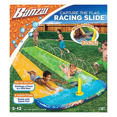 slide 1 of 1, Banzai Capture The Flag Racing Water Slide, 16 ft