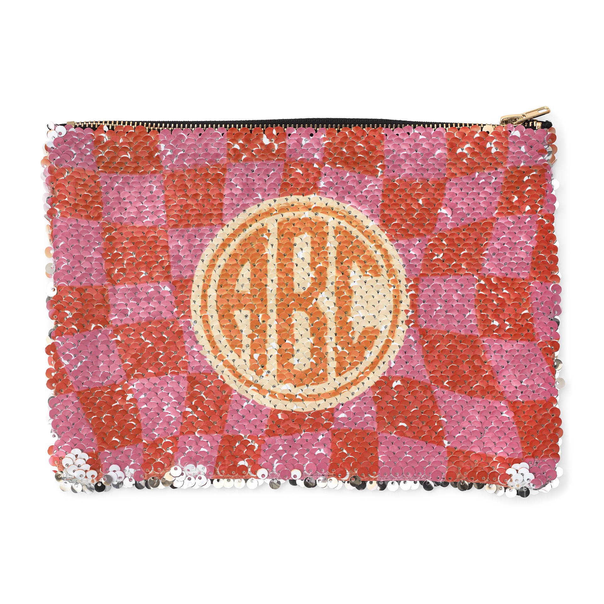 slide 3 of 4, 9" X 6" Flip Sequin Sublimation Zipper Pouch By Make Market, 9 in x 6 in