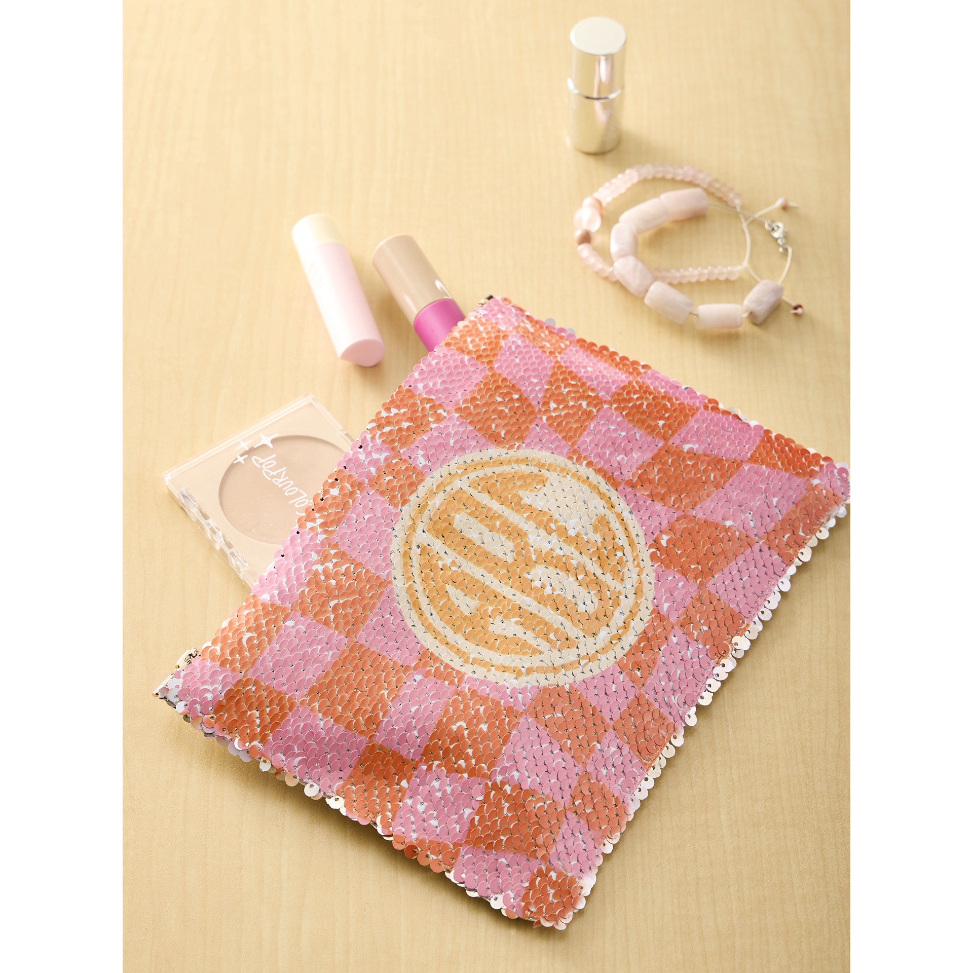 slide 4 of 4, 9" X 6" Flip Sequin Sublimation Zipper Pouch By Make Market, 9 in x 6 in