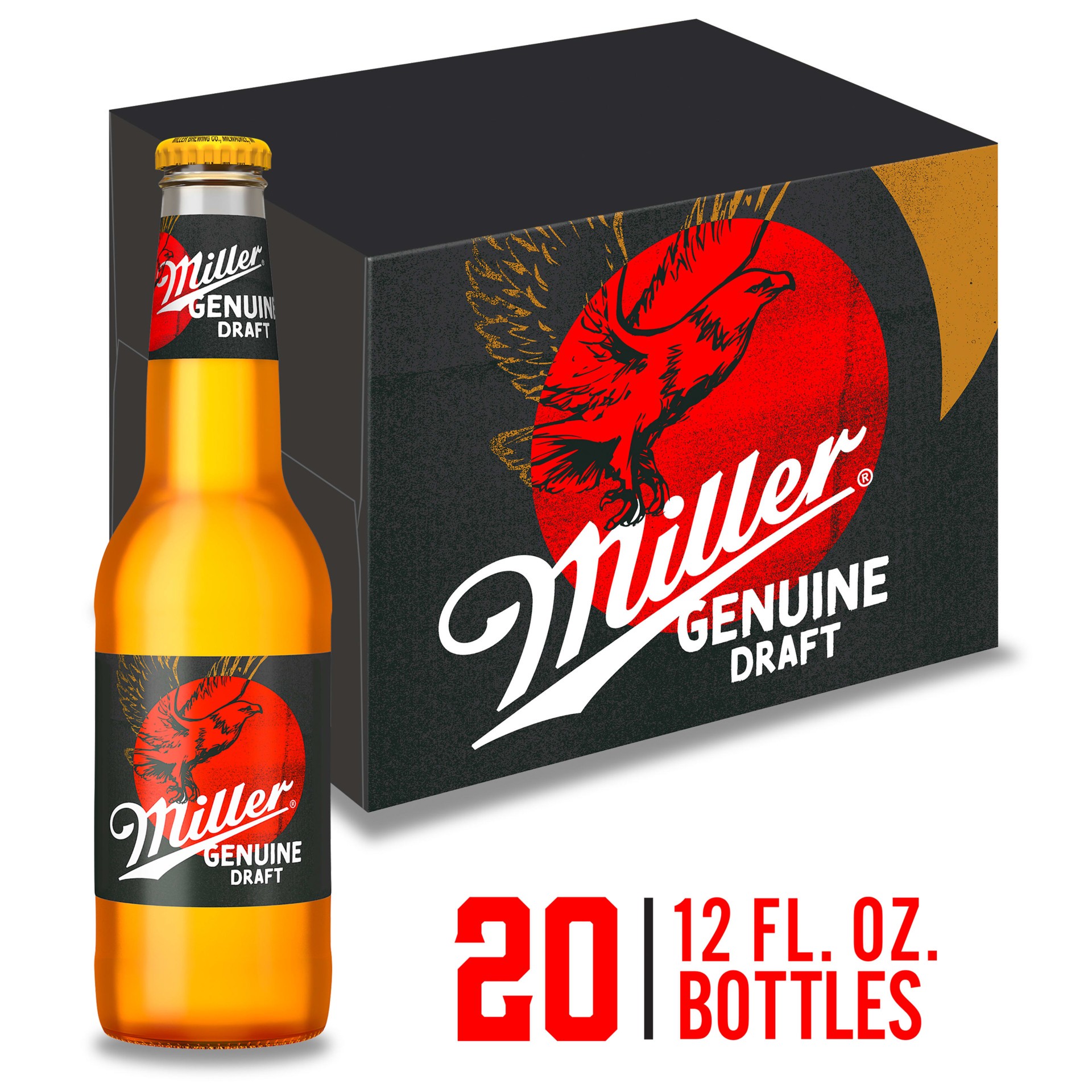 slide 1 of 5, Miller Genuine Draft Lager, 20 ct; 12 fl oz