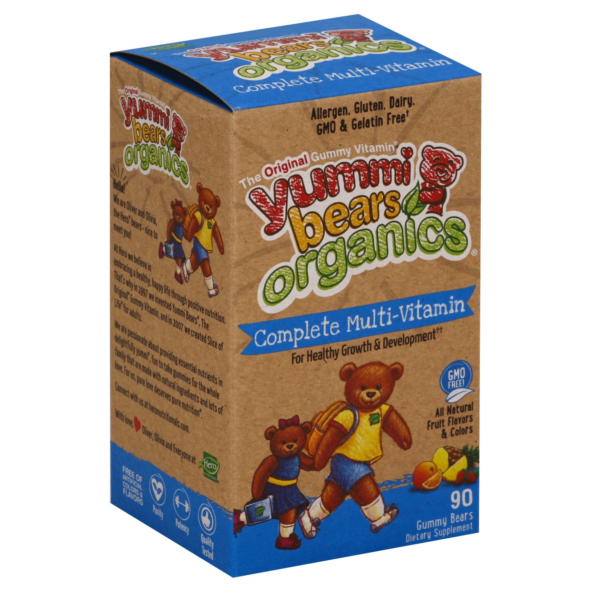 slide 1 of 1, Yummi Bears Organic Multivitamin, 90 ct