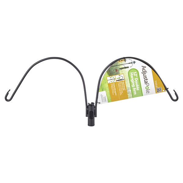 slide 1 of 1, Nature's Way AdjustaPole Hanging Arm, 12-in. Double Hook, 12 in