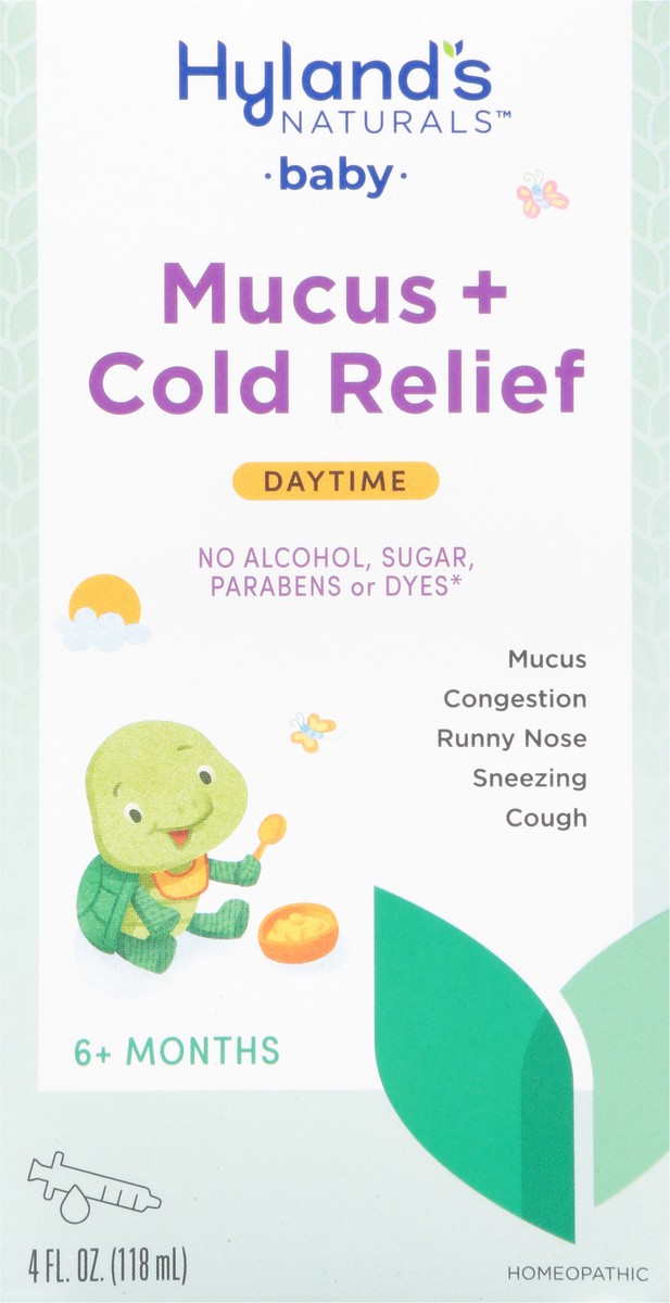 slide 10 of 13, Hyland's Naturals Baby 6+ Months Daytime Mucus + Cold Relief 4 fl oz, 4 fl oz