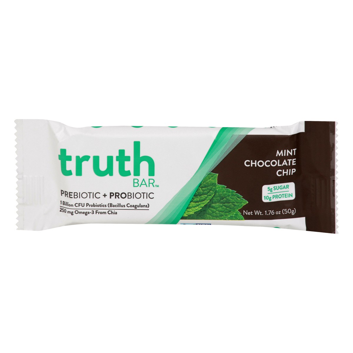 slide 13 of 13, Truth Bar Mint Chocolate Chip Prebiotic + Probiotic Bar 1.76 oz, 1.76 oz