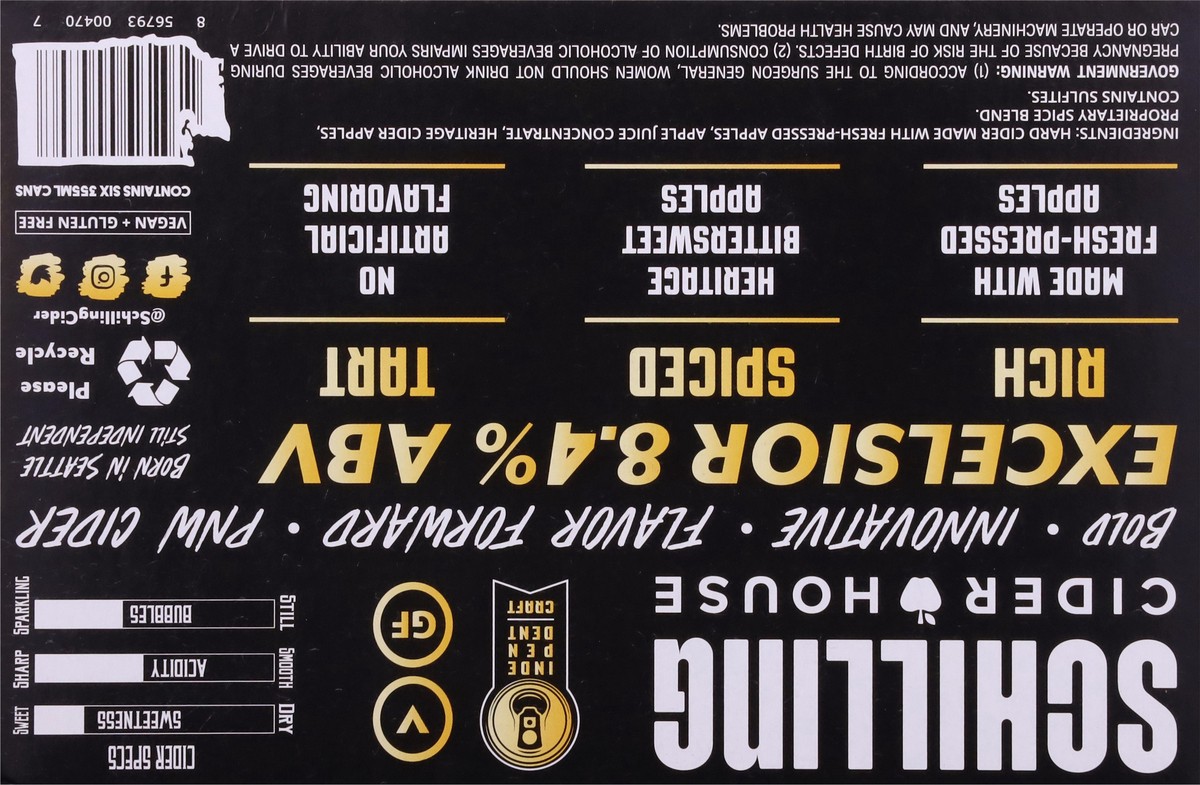 slide 11 of 13, Schilling Imperial Apple Pie Cider 6 - 12 fl oz Cans, 6 ct