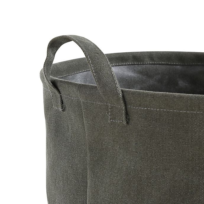slide 5 of 5, Danya B. Army Canvas Laundry Bucket - Olive Green, 1 ct