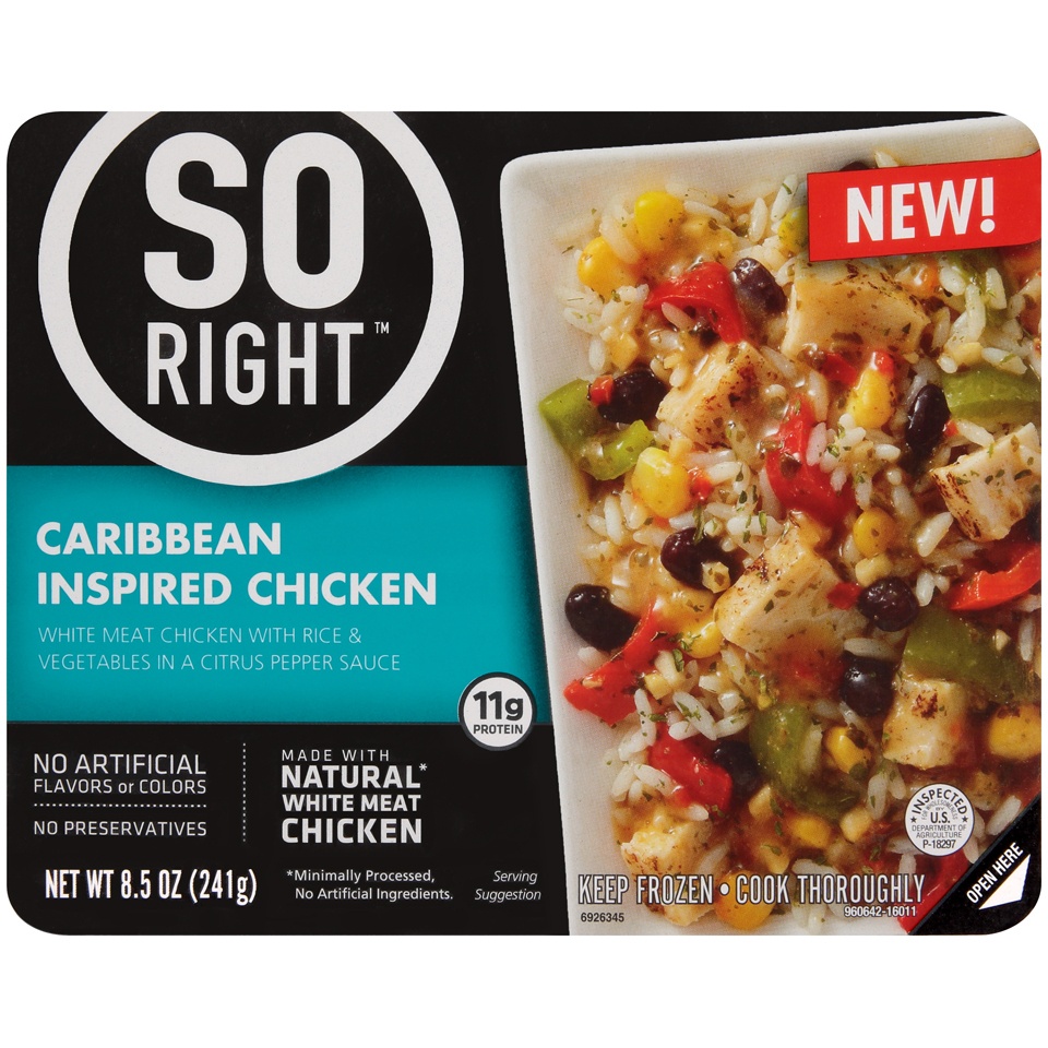 slide 1 of 1, So Right Caribbean Inspired Chicken, 9 oz