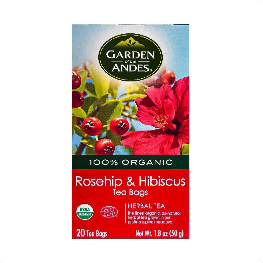 slide 1 of 1, Garden The Andes Organic Rosehip & Hibiscus Tea Bag, 20 ct